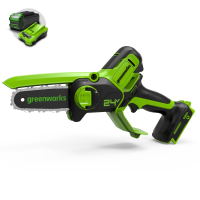 Цепная мини-пила Greenworks 24V G24MCS10 (10 см) аккумуляторная в Спасске-Рязанском